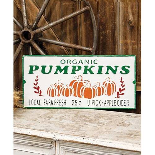 ORGANIC PUMPKINS  
LOCAL FARM FRESH 25¢ U PICK APPLE CIDER