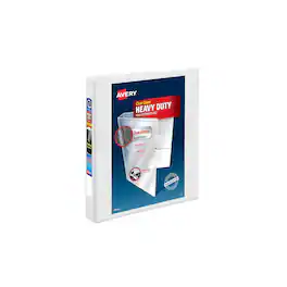 Avery - Nonstick Heavy Duty 1" 3-Ring View Binders, Slant Ring, (5304) - White