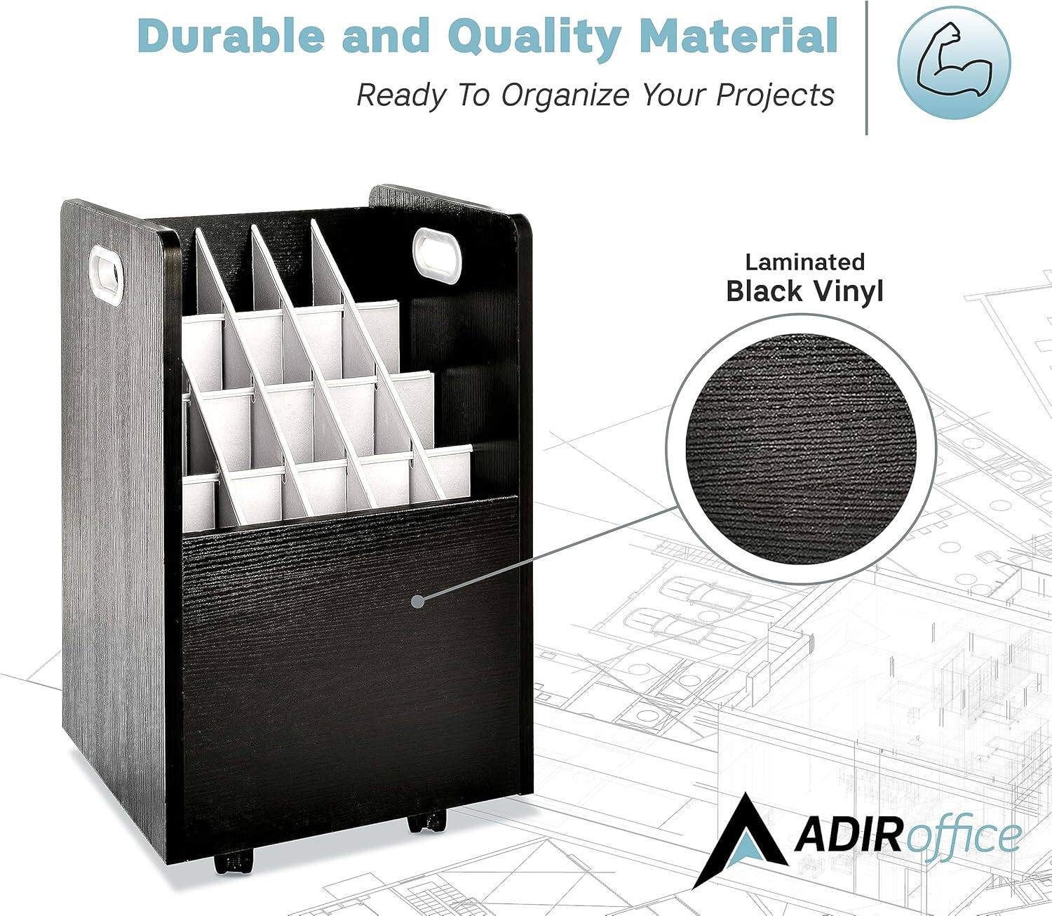 Durable and Quality Material
Ready To Organize Your Projects
Laminated Black Vinyl
ADIR office