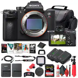 Sony - Alpha a7R IV Mirrorless Camera Body Only ILCE7RM4/B - Advanced Bundle (International Model) - Black