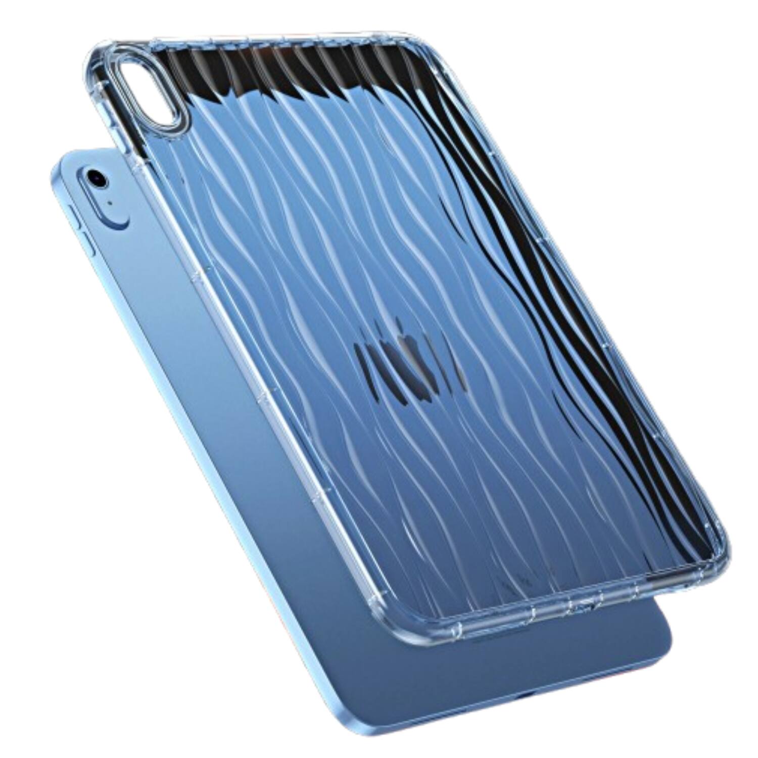 Front. Stock Preferred - Clear TPU Anti-Yellowing Case for iPad 9th/8th/7th Gen 10.2" (2021/2020/2019) – Blue - Blue.