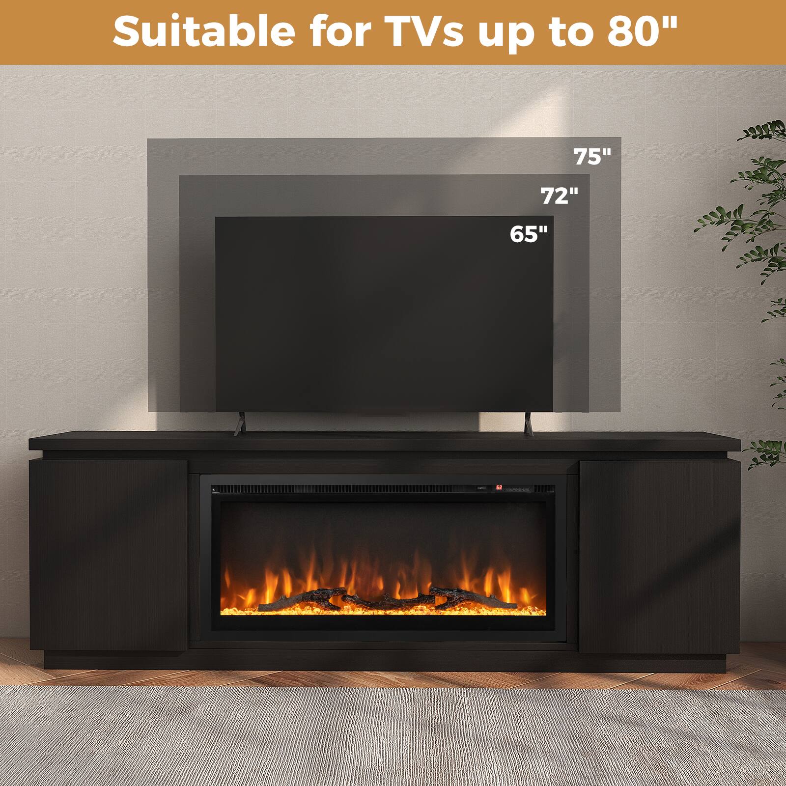 Suitable for TVs up to 80"

75"
72"
65"
