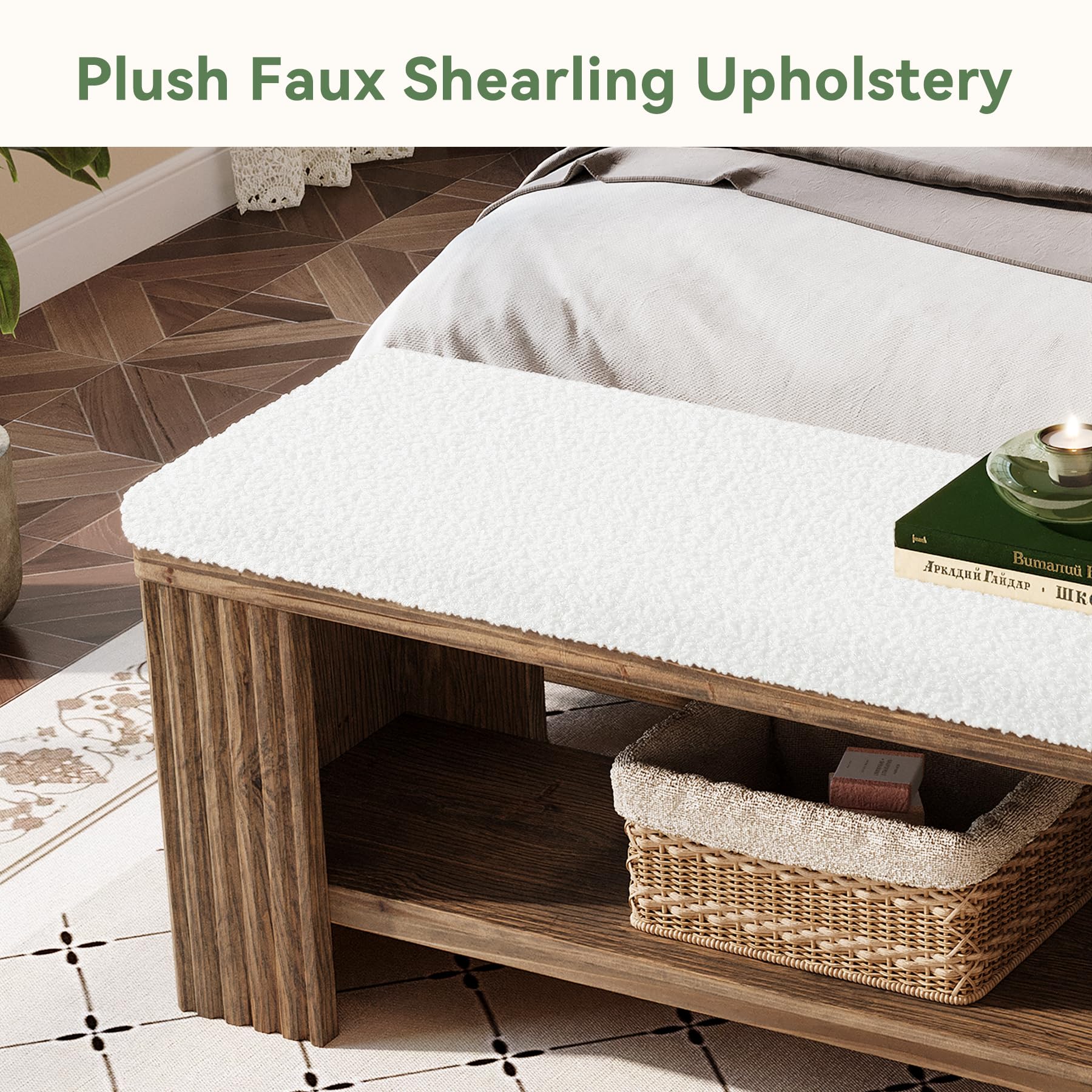 Plush Faux Shearling Upholstery