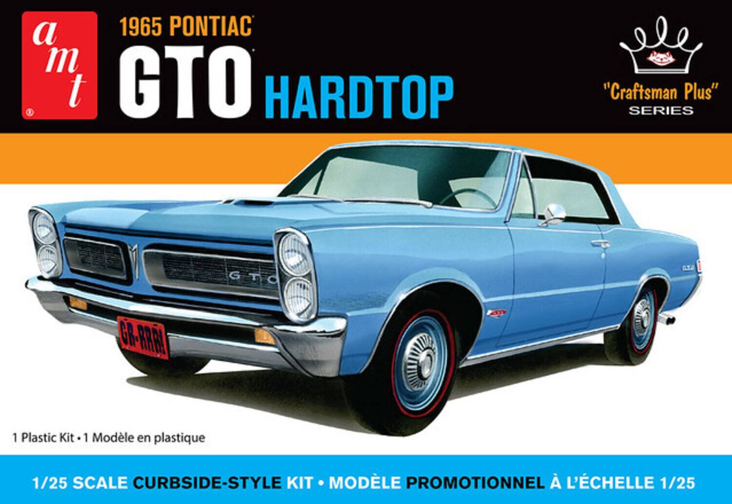 1965 PONTIAC GTO HARDTOP  
"Craftsman Plus" SERIES  

1 Plastic Kit • 1 Modèle en plastique  
1/25 SCALE CURBSIDE-STYLE KIT • MODÈLE PROMOTIONNEL À L'ÉCHELLE 1/25