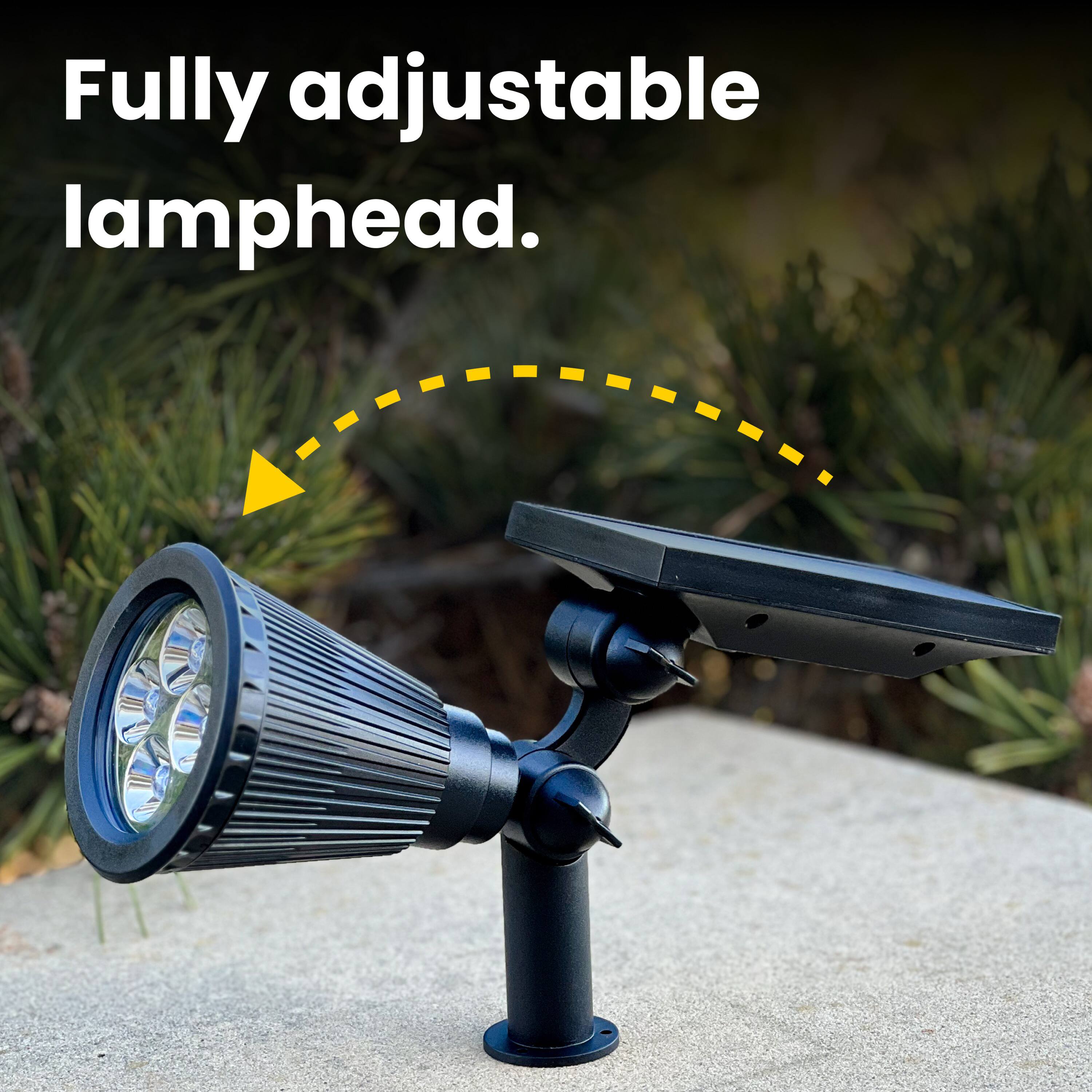 Fully adjustable lamphead.