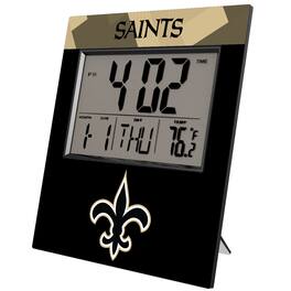 Keyscaper - New Orleans Saints Color Block Digital Desk Clock - Multicolor