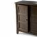 Alt View Zoom 14. Simpli Home - Burlington Low Storage Cabinet - Mahogany Brown.