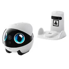 Enabot - EBO 2S FamilyBot, 2.5K Resolution, AI Tracking, Scheduled Patrols, Pet Entertainment, Charging Dock - White