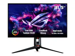 ASUS - ROG 32" 4K 240Hz OLED Gaming Monitor (PG32UCDM) - 480Hz Dual Mode, 0.03ms, G-SYNC, DP2.1 - Black