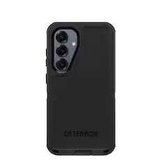 Front. OtterBox - Defender Series Pro Hard Shell for Galaxy S25 - Black.