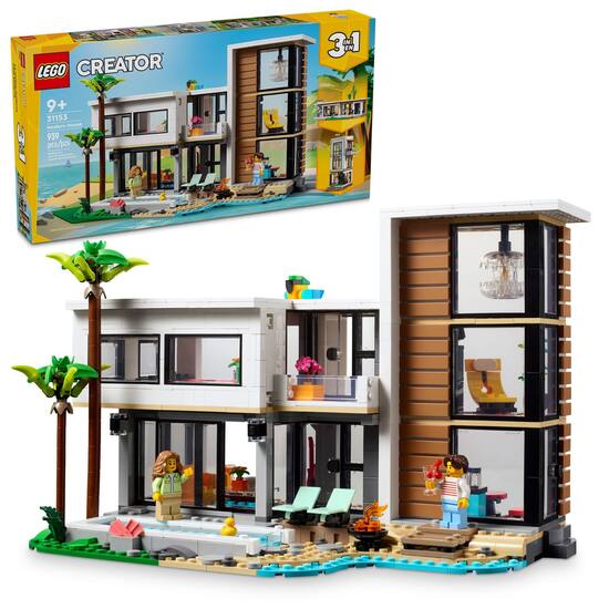 LEGO Creator 3 in 1 Modern House Toy Playset and Art Building Set for Kids 31153 6470631 Best Buy