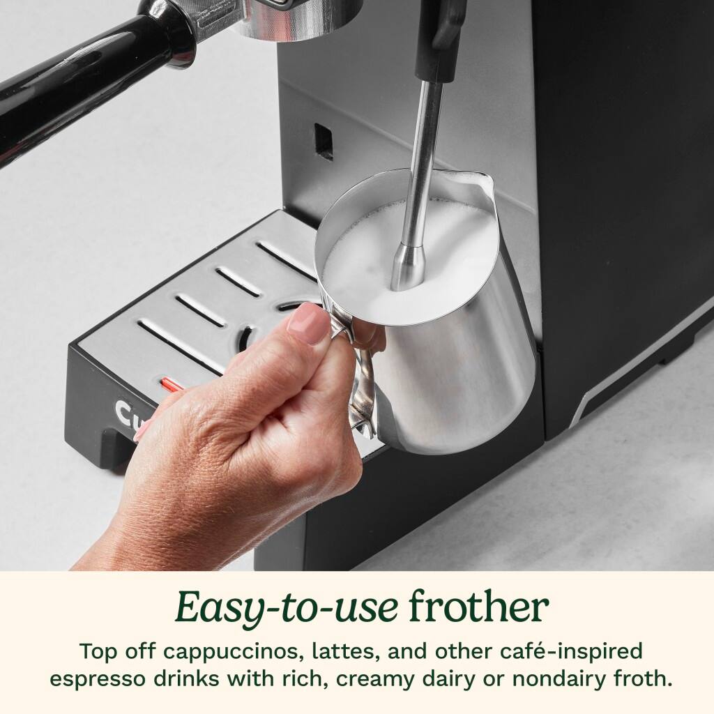 Easy-to-use frother: Top off cappuccinos, lattes, and other café-inspired espresso drinks with rich, creamy dairy or nondairy froth.