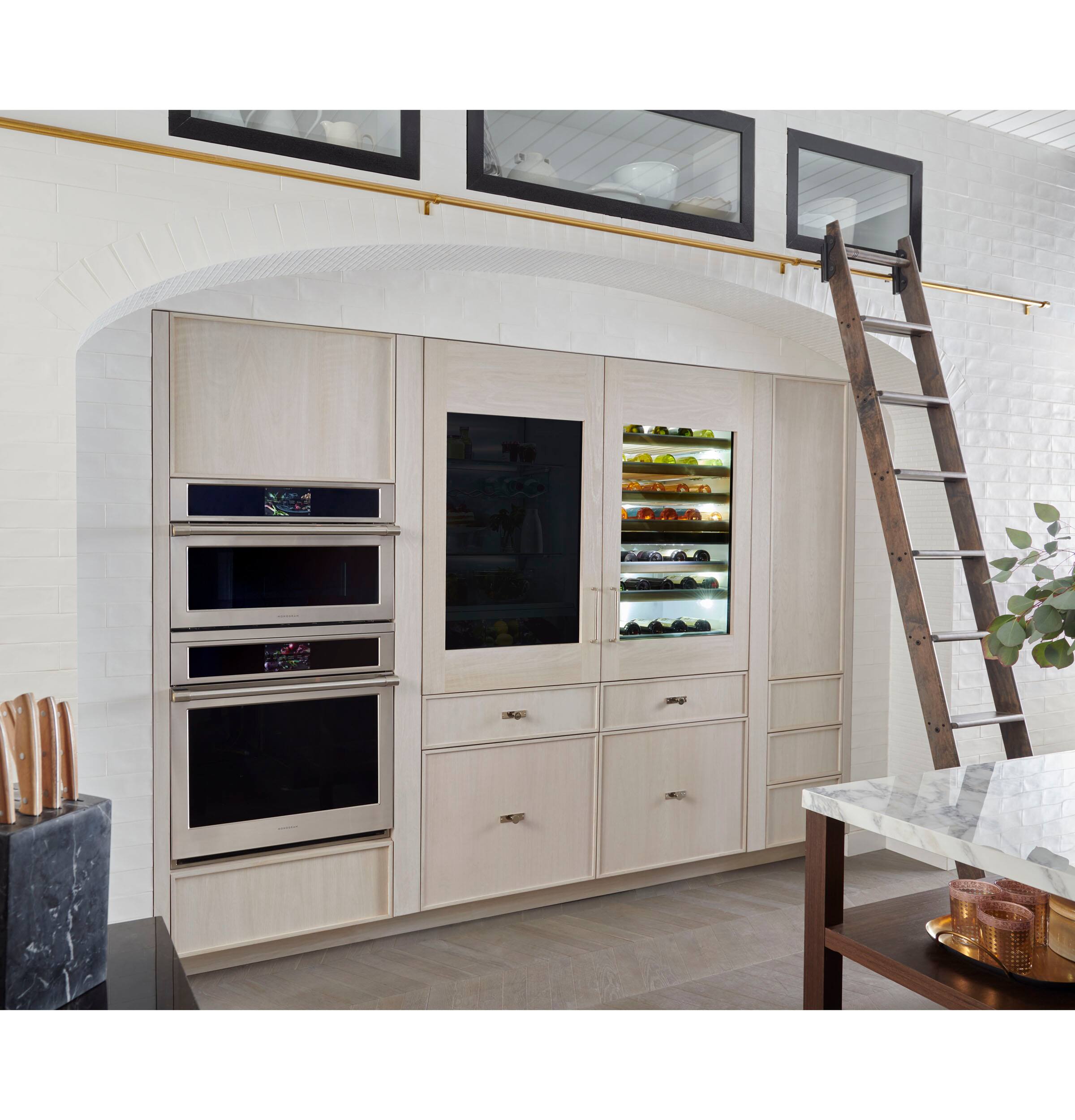 Alt View 26. Monogram - 106-Bottle Built-In Dual Zone Wine Cooler - Stainless Steel.