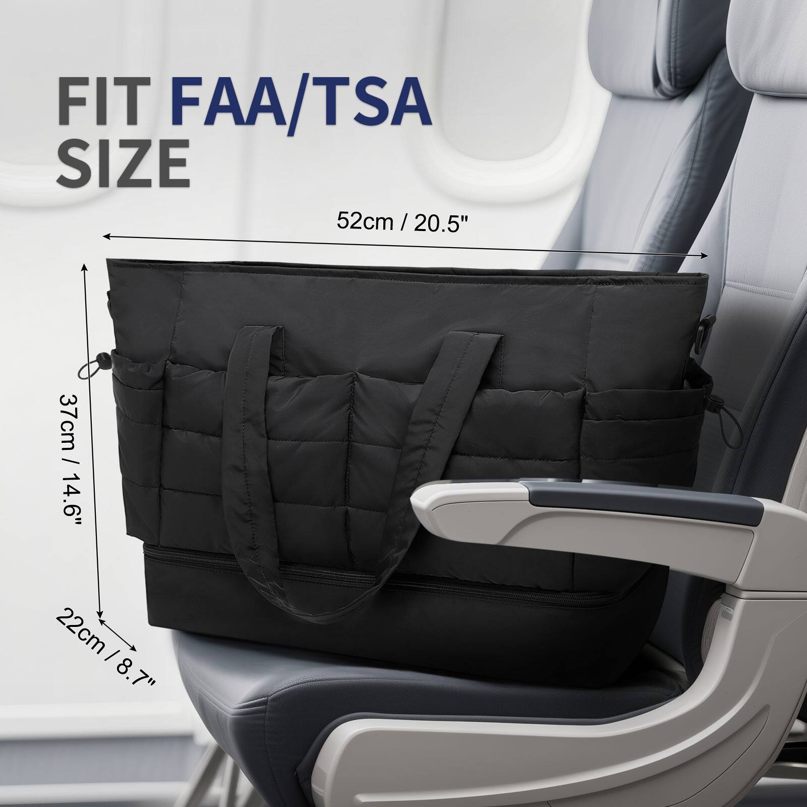 FIT FAA/TSA SIZE  
52cm / 20.5"  
37cm / 14.6"  
22cm / 8.7"
