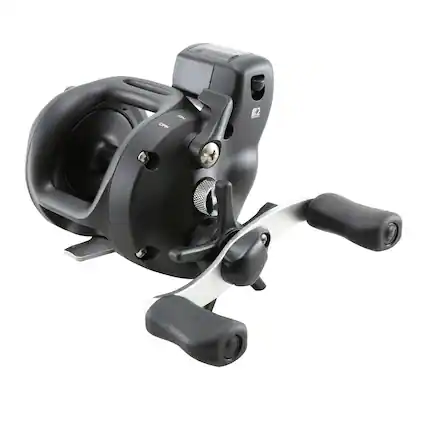 Front. Okuma - Okuma Magda Pro DXT Linecounter Reel Size 15 (Black) - Black.