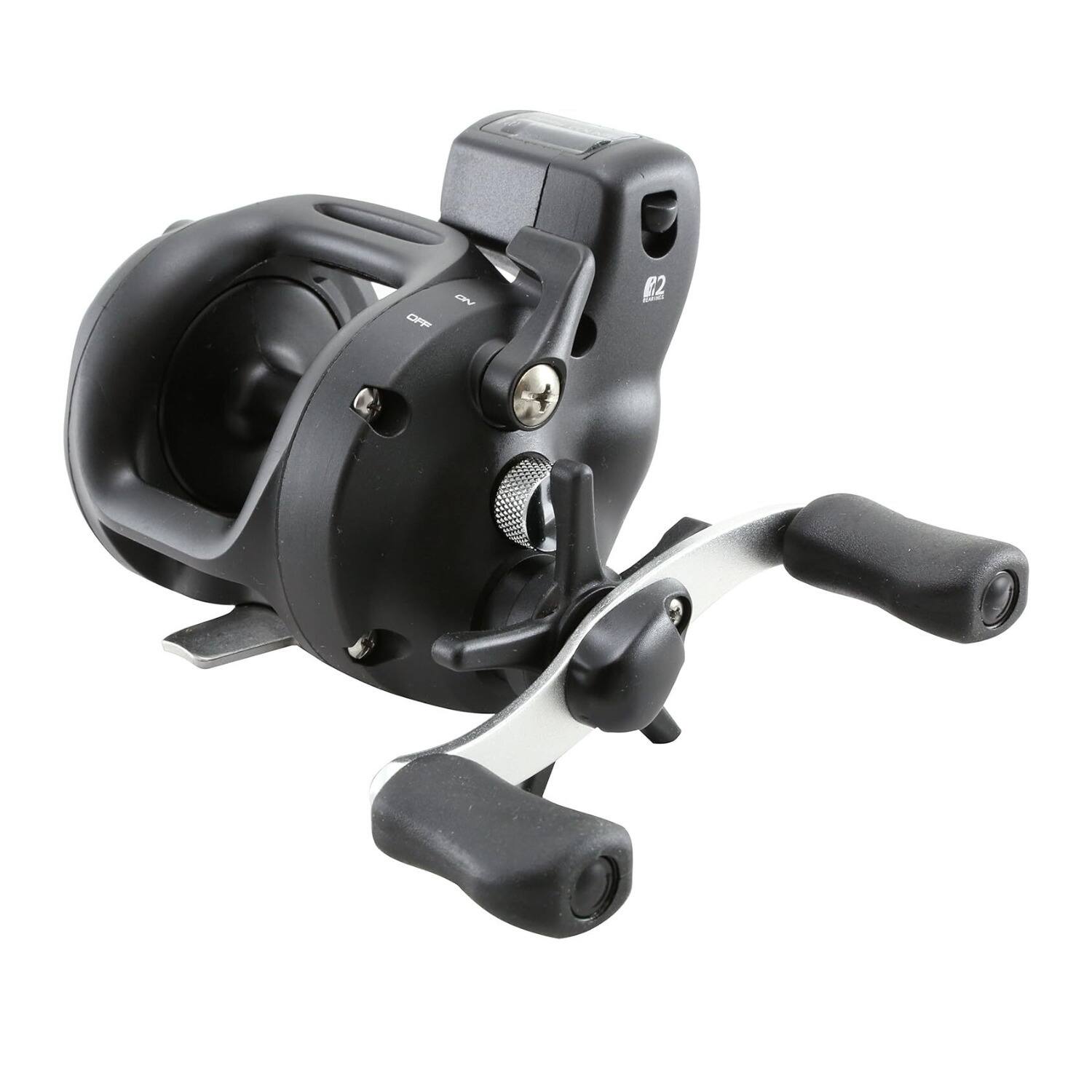 Front. Okuma - Okuma Magda Pro DXT Linecounter Reel Size 15 (Black) - Black.