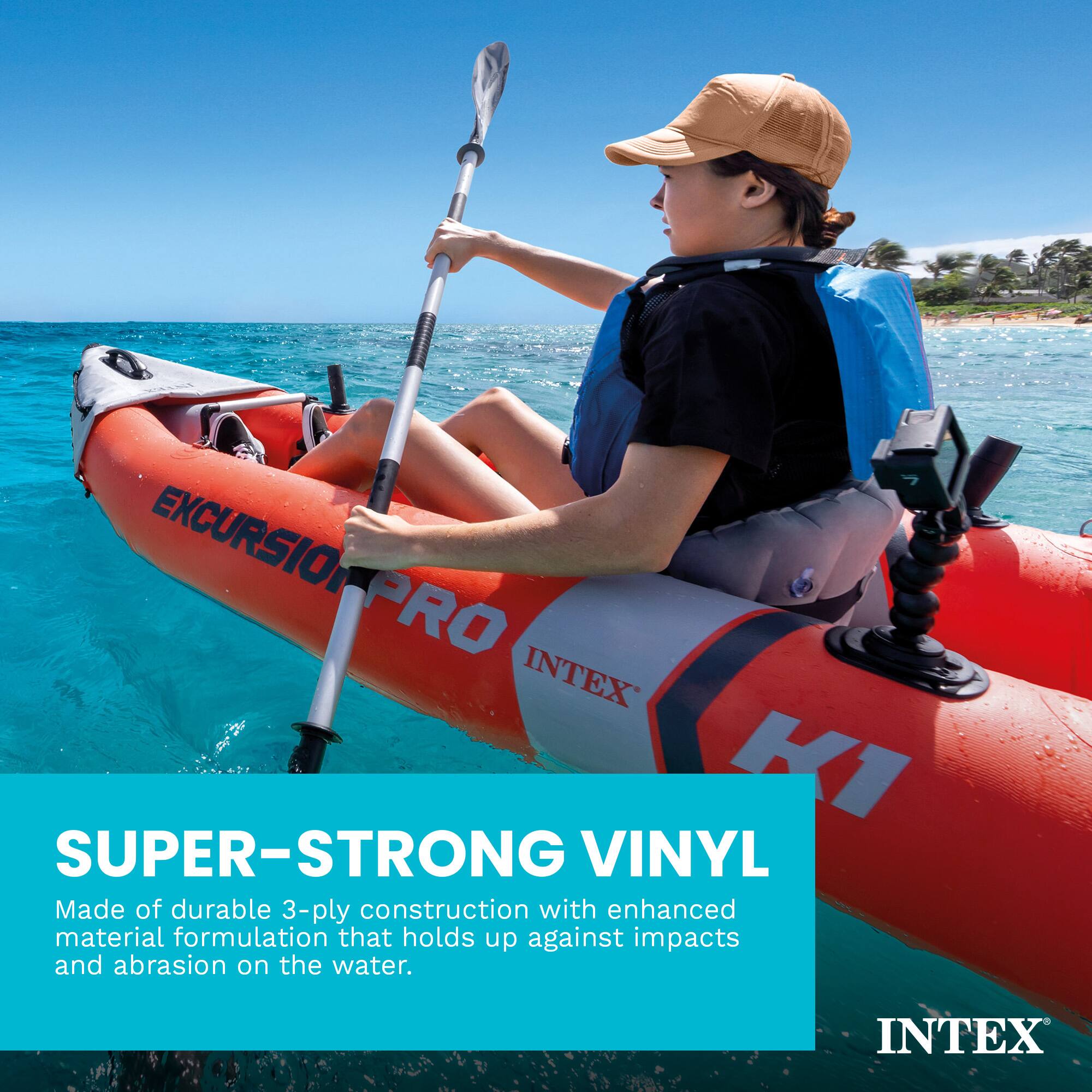 EXCURSION PRO INTEX K1 SUPER-STRONG VINYL

Made of durable 3-ply construction with enhanced material formulation that holds up against impacts and abrasion on the water.