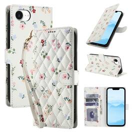 Dteck - Floral Wallet Case for Apple iPhone 17e with Wrist Strap, Premium PU Leather Shockproof Protective Flip Kickstand Cover - A