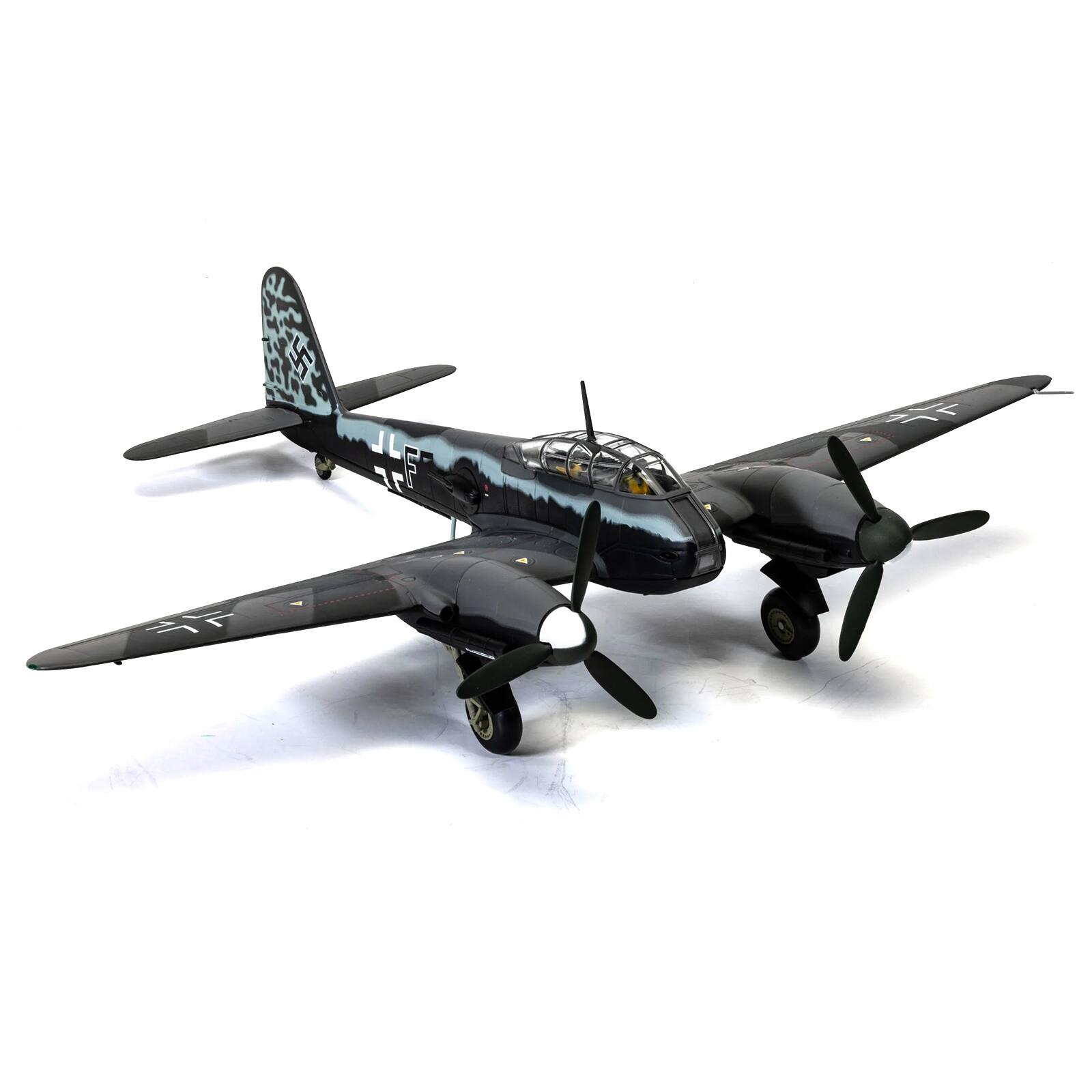 Alt View 1. Corgi - Messerschmitt Me 410A-1 Aircraft " Laon-Athies Airfield, France" (1943) German Luftwaffe 1/72 Diecast Model Car by Corgi.