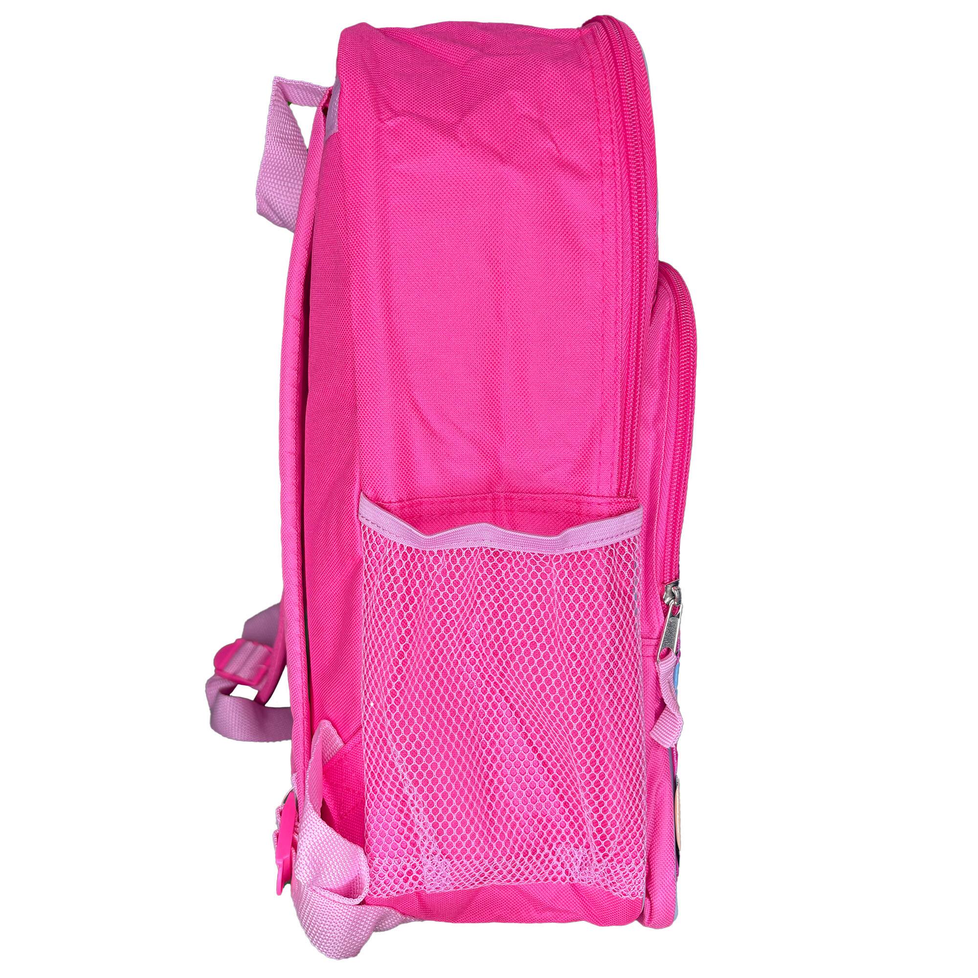 Alt View 4. Barbie - Barbie & Friend 16" Pink Girls Backpack with Front Pocket and side mesh Pockets - Pink.