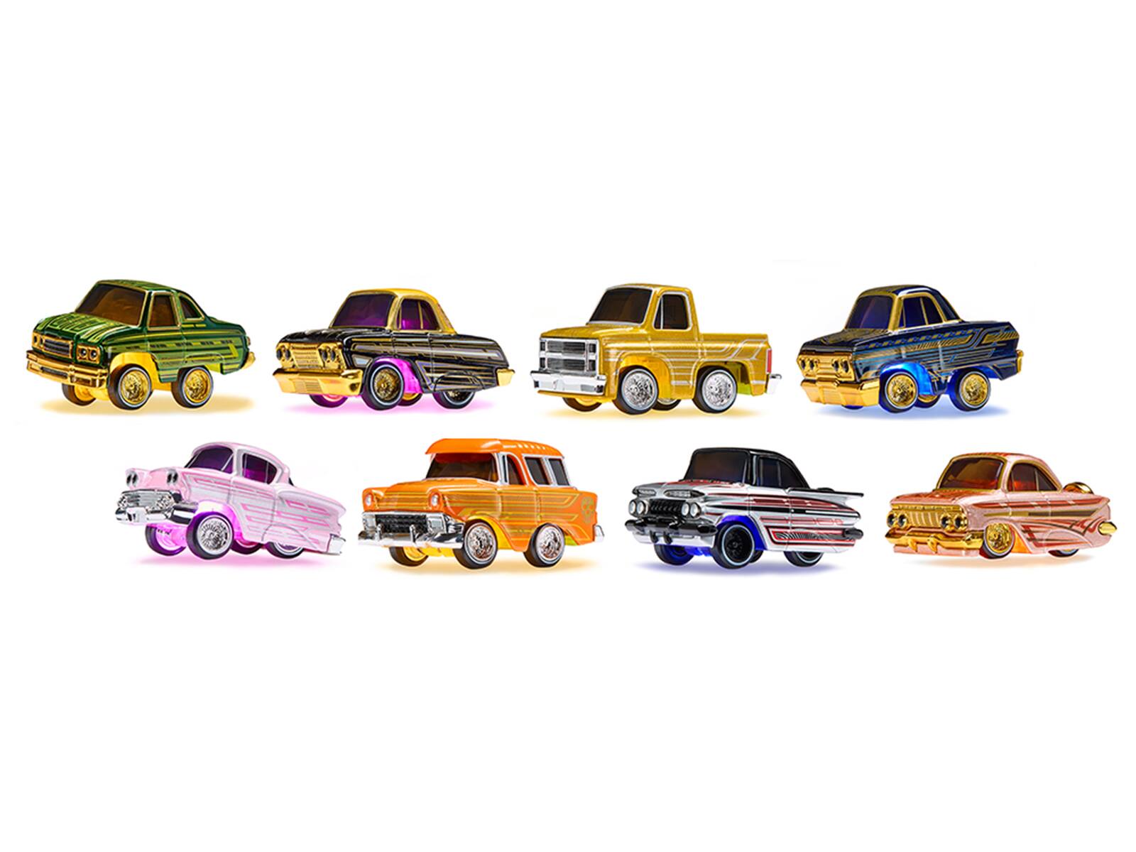 Alt View 2. Car Tuned - "Lowriders Show Glow" Series 2 Set of 8 Pieces Diecast Model Cars by CarTuned.
