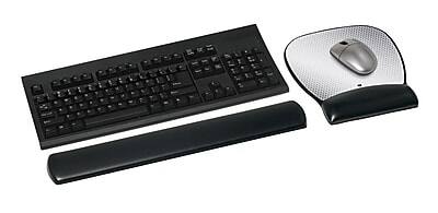 Alt View 7. 3M - Precise Vertex Mouse Pad with Gel Wrist Rest, Non-Skid Base, Black/Silver - Black/Silver.