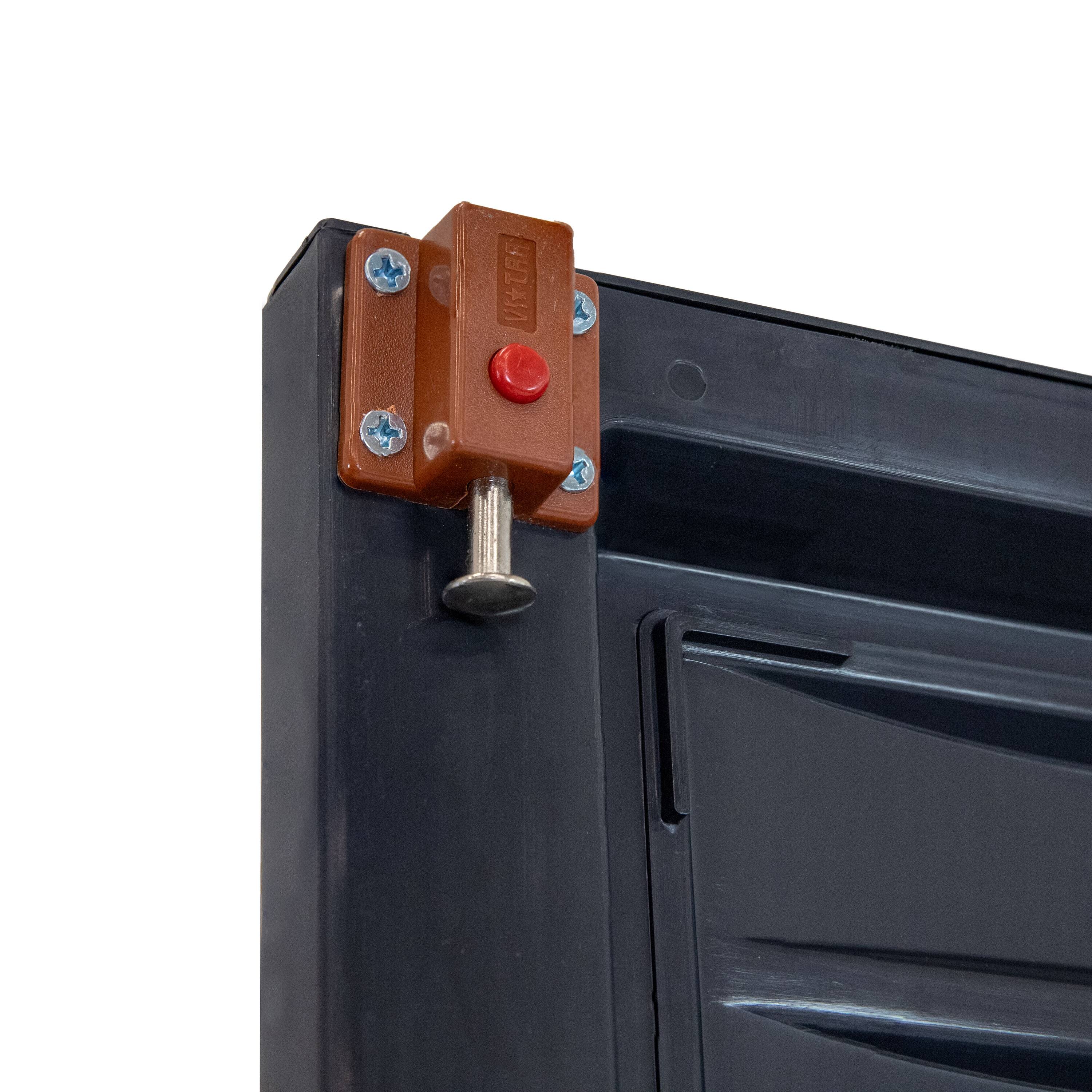 Alt View 8. Sunnydaze - Lockable Storage Cabinet with 4 Adjustable Shelves - 72" - Shadow.