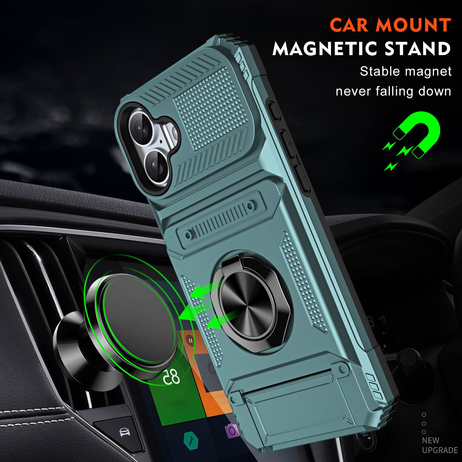 CAR MOUNT MAGNETIC STAND  
Stable magnet never falling down  
NEW UPGRADE