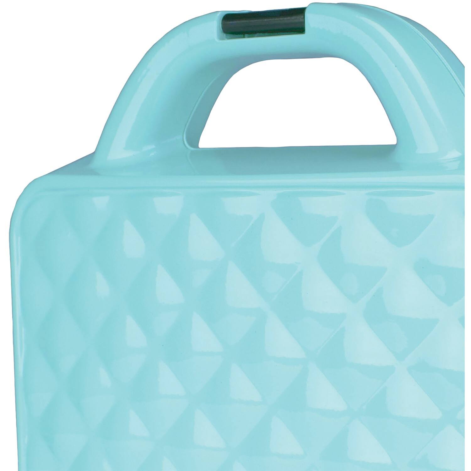 Alt View 4. Brentwood - Brentwood Couture Purse Non-Stick Dual Waffle Maker in Blue with Indicator Lights - Blue.