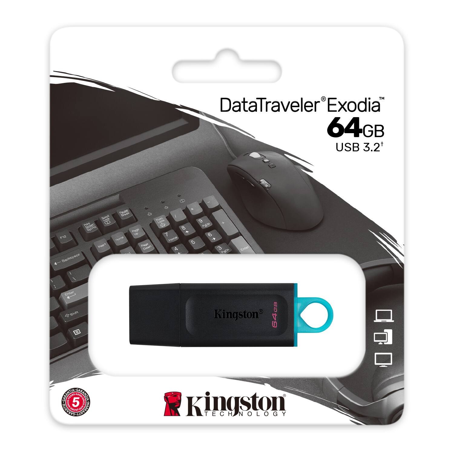 Alt View 12. Kingston - DataTraveler Exodia 64GB USB 3.2 Flash Drive DTX/64GB.