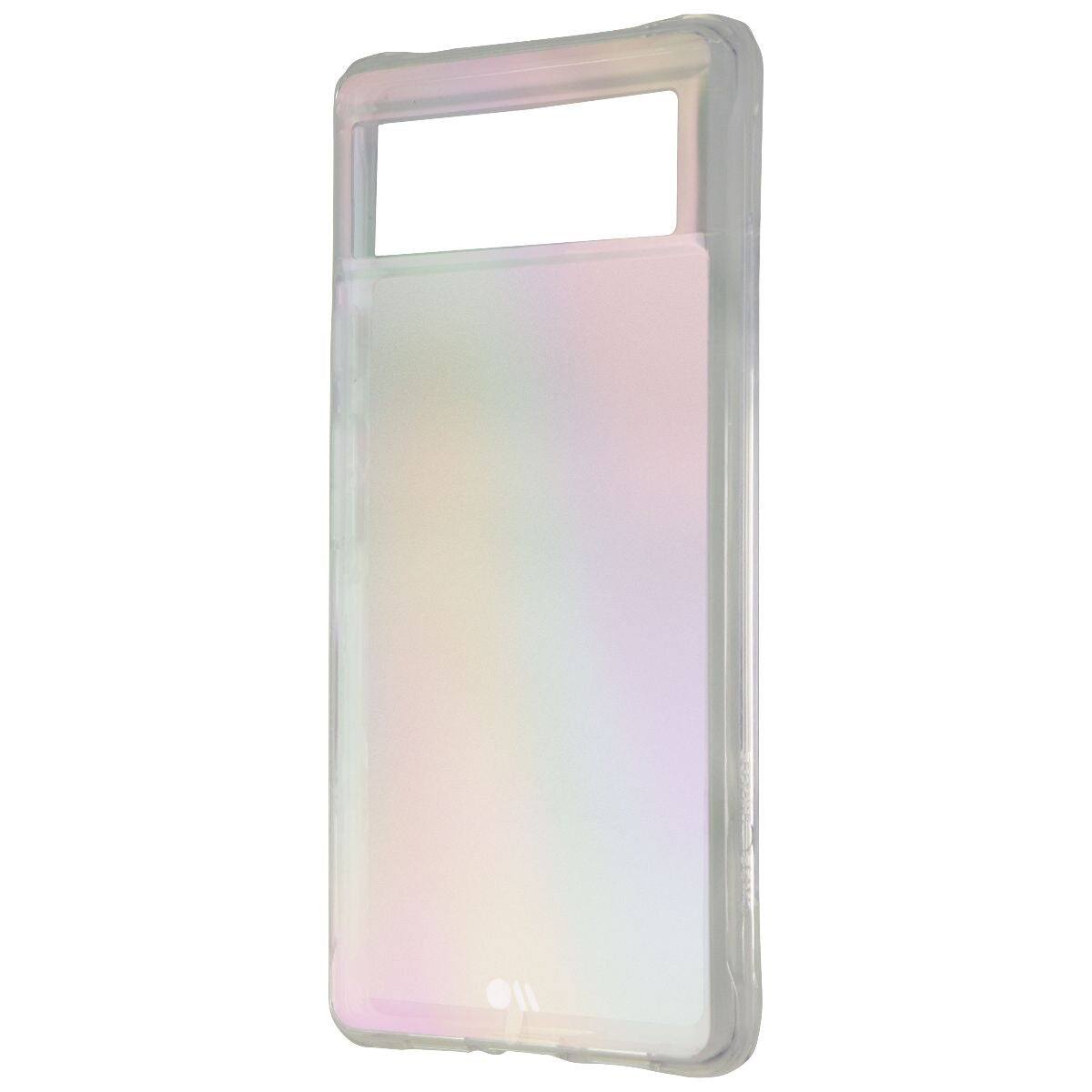 Angle. Case-Mate - Case-Mate Soap Bubble Google Pixel 6 Case [10ft Drop Protection] [Wireless Charging Compatible] Luxury Cover for Google - Iridescent.