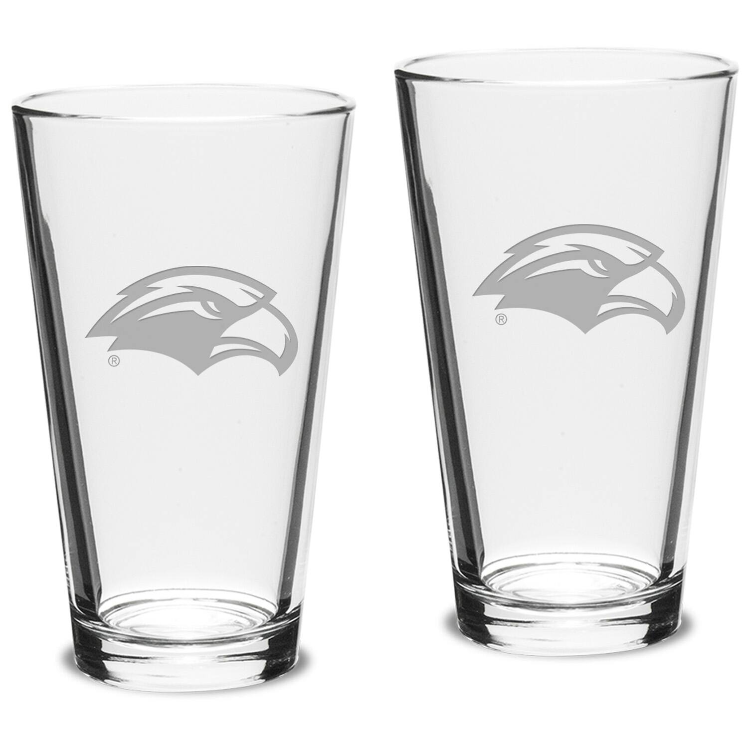 Front. Jardine - Southern Miss Golden Eagles 16oz. 2-Piece Classic Pub Glass Set - Multicolor.