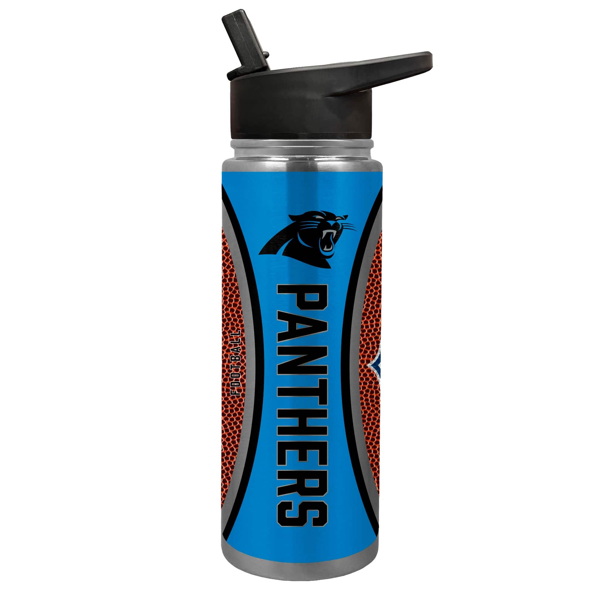 Great American Products - Carolina Panthers 24oz. Jr. Thirst Game Ball Hydration Bottle - Brown