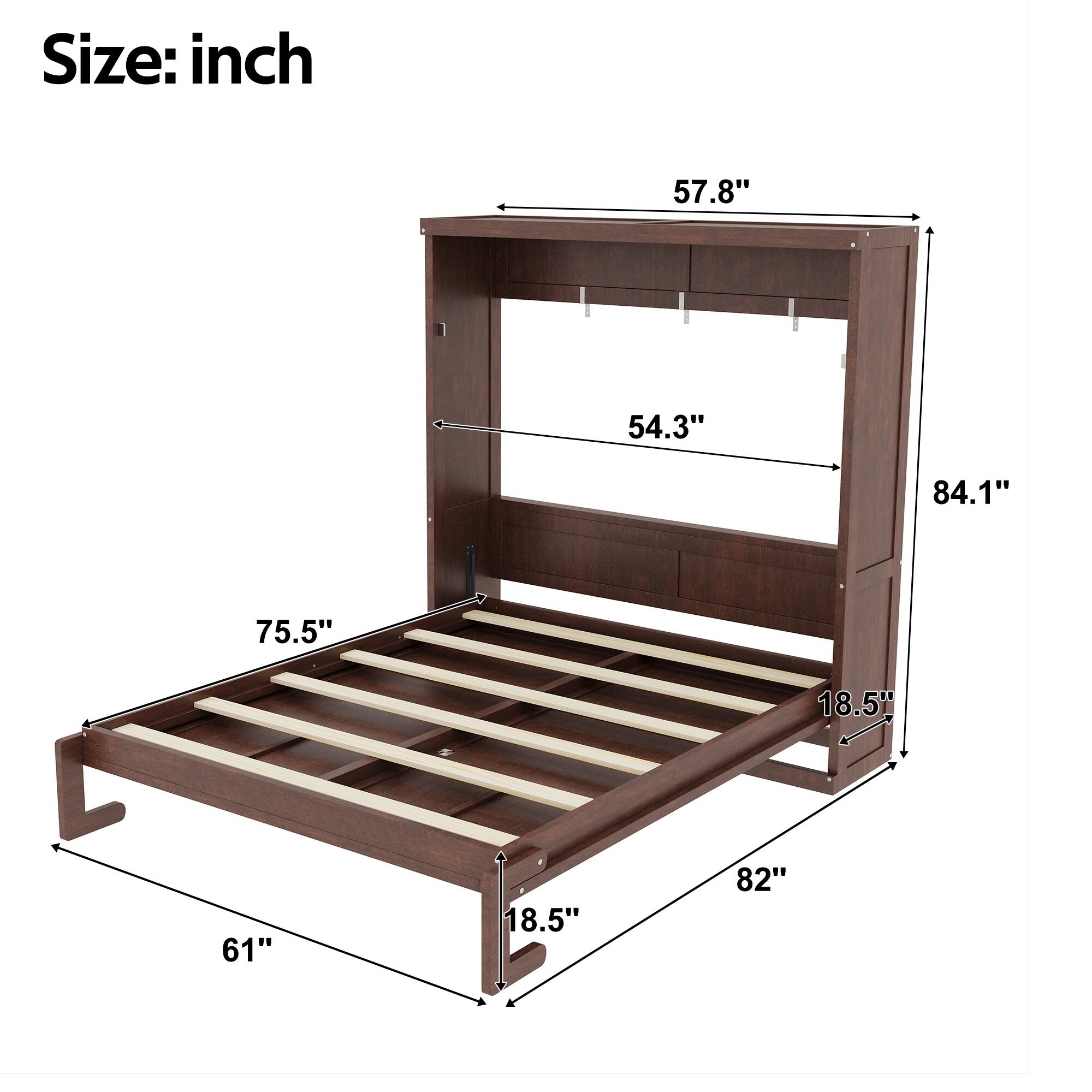 Size: inch  
57.8" 54.3" 84.1" 75.5" 18.5" 61" 18.5" 82"