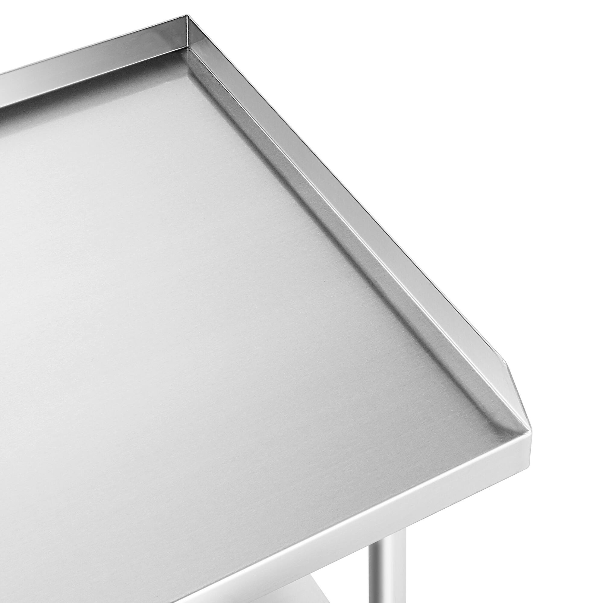 Alt View 2. GRIDMANN - 36 x 30-in Stainless Steel NSF Grill Table with Undershelf - Silver.