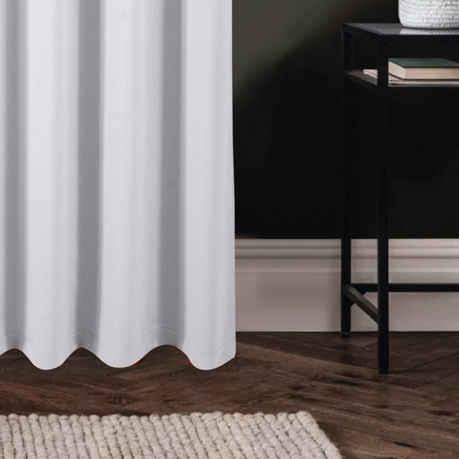 Alt View 2. RT Designers Collection - RT Designers Collection 100% Polyester 250 GSM Riley 100% Blackout Grommet Panel 54" x 45" White - White.