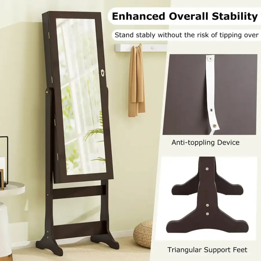 Enhanced Overall Stability: Stand stably without the risk of tipping over. Anti-toppling Device: Triangular Support Feet.