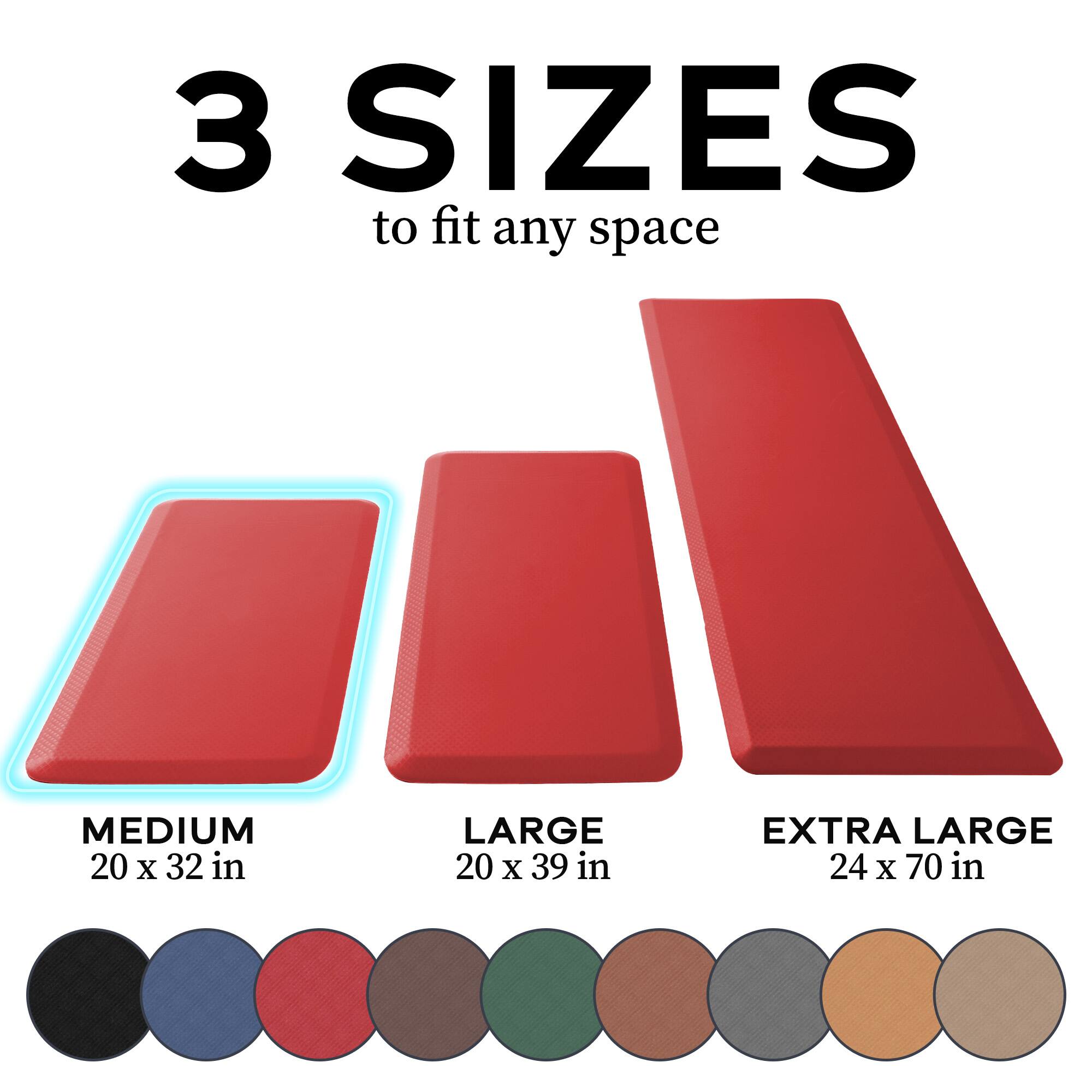 3 SIZES to fit any space

MEDIUM 20 x 32 in

LARGE 20 x 39 in

EXTRA LARGE 24 x 70 in
