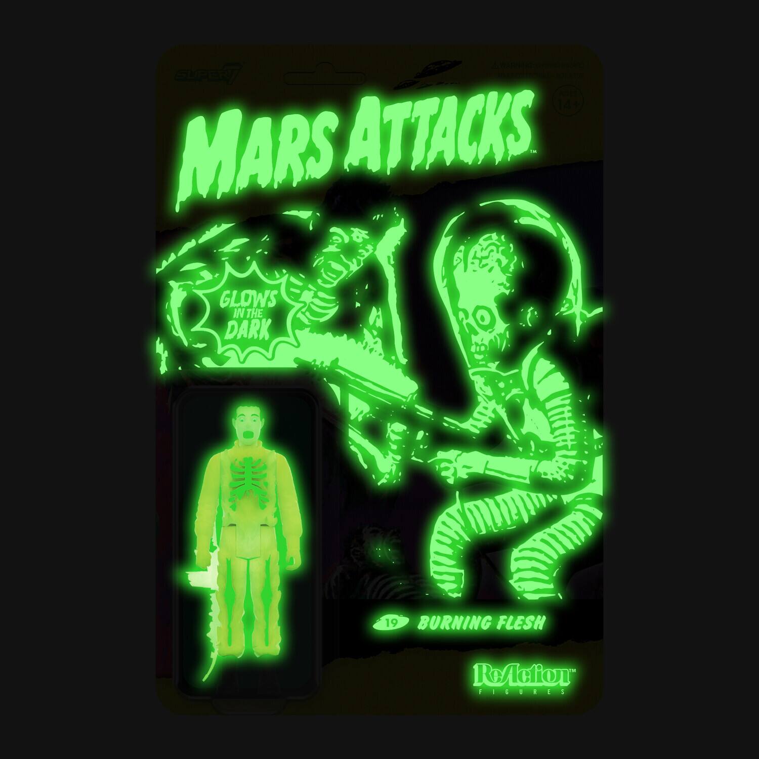 Mars Attacks  
Glow in the Dark  
19 Burning Flesh  
ReAction Figures