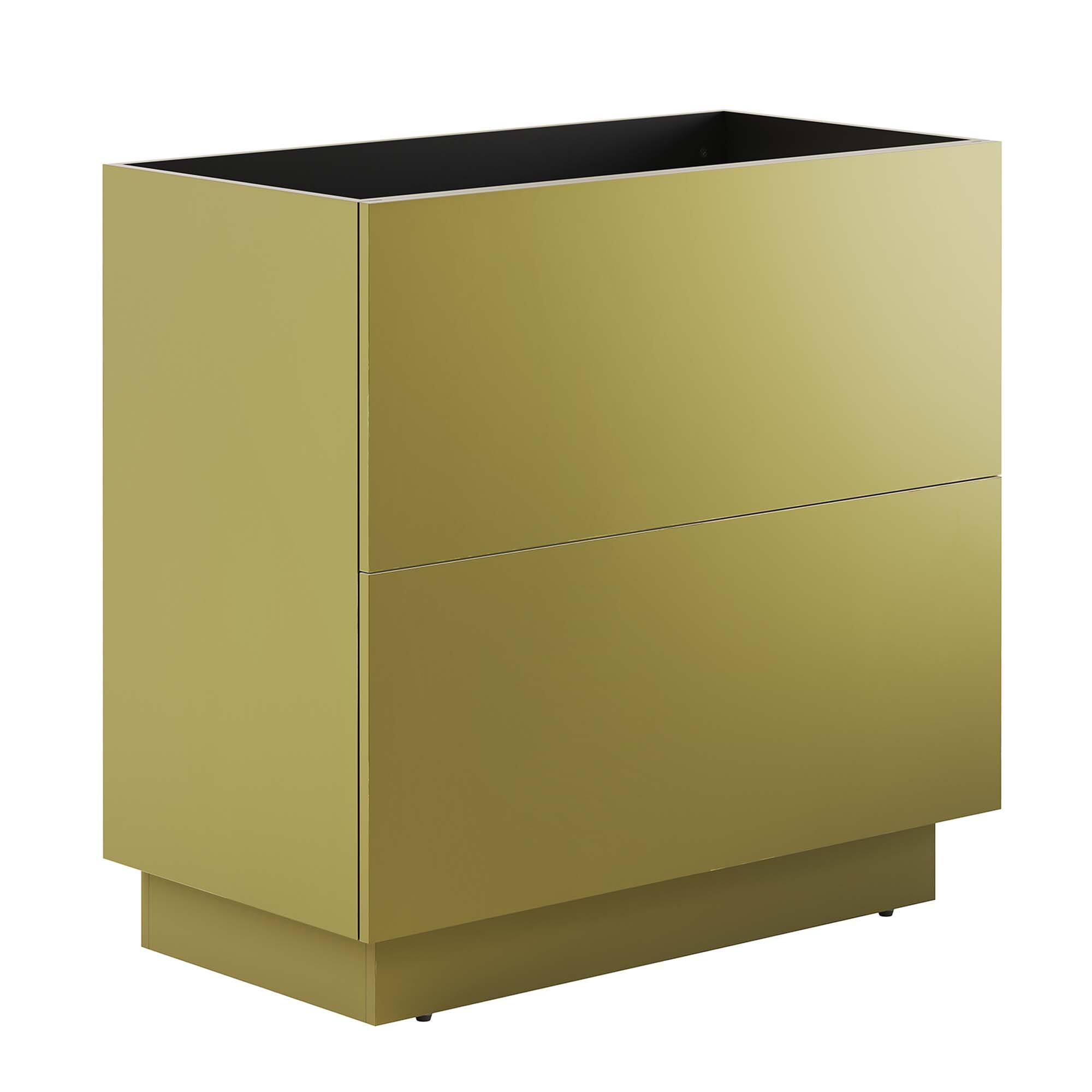 Angle. Modway - Quantum Bathroom Cabinet Basin Not Included by Modway - Gold.