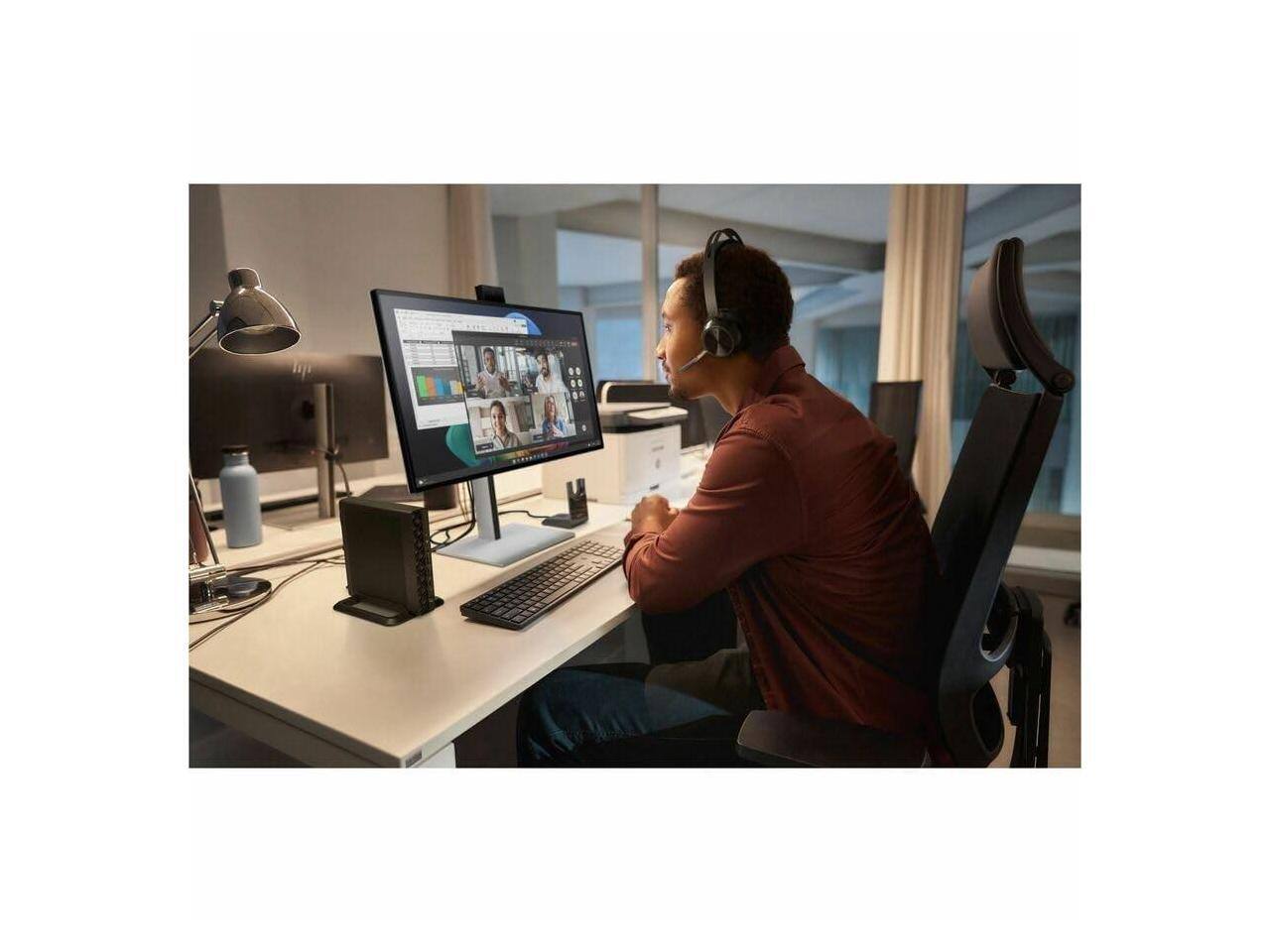 Alt View 10. HP - HP EliteDesk 8 G1i - Intel Core Ultra 7 265T - vPro - 16GB - 256GB SSD - Intel Q870 - Windows 11 Pro - Wi-Fi 7 - 90W - Black.