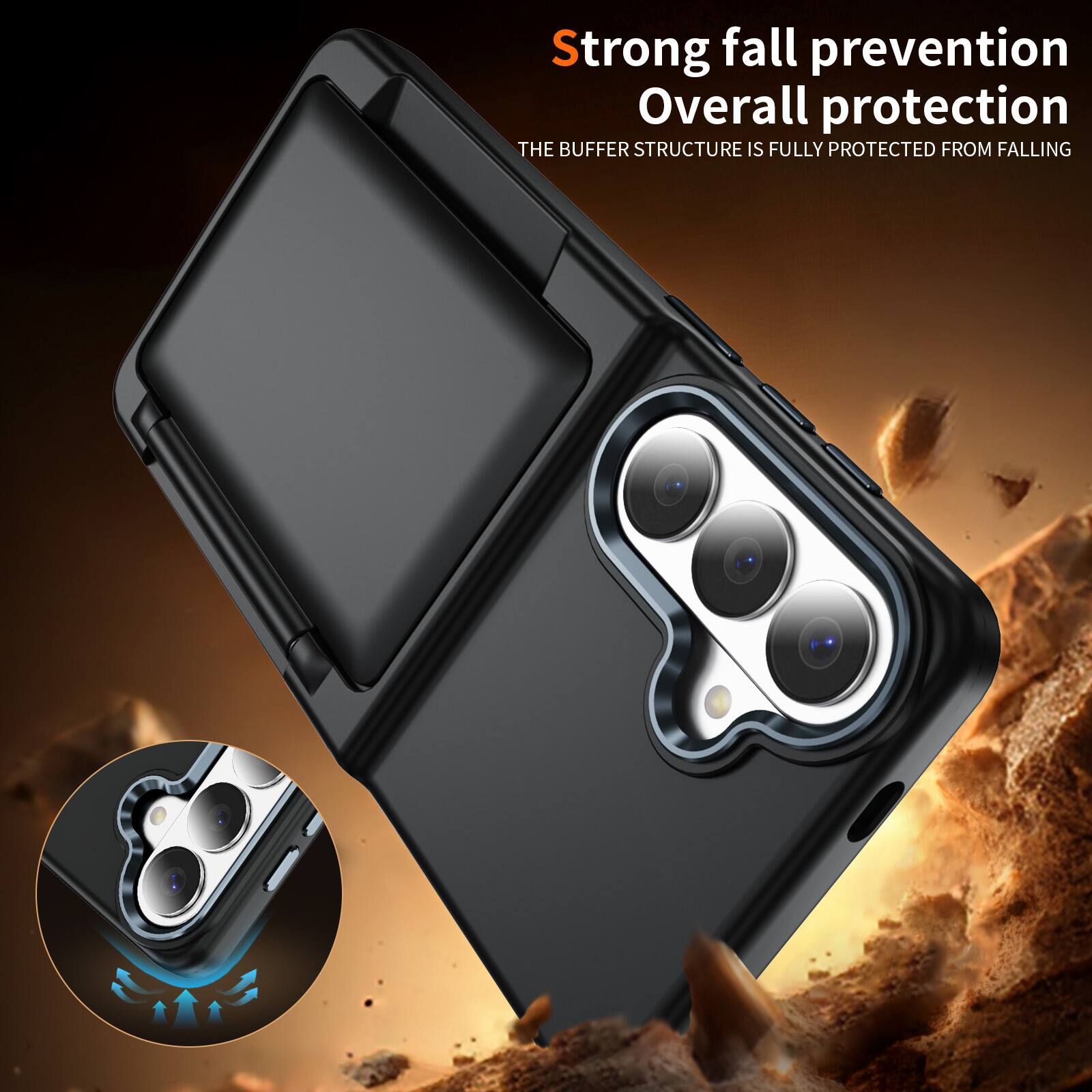 Strong fall prevention  
Overall protection  
The buffer structure is fully protected from falling