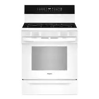 Whirlpool - 5.3 Cu. Ft. Freestanding Electric Range with Air Cooking Technology - White - Front_Zoom