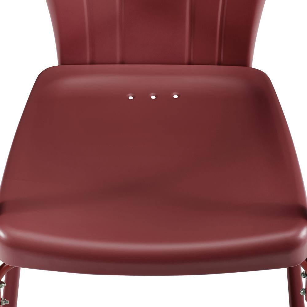 Alt View 9. Crosley Furniture - Tulip 3Pc Retro Outdoor Bistro Set - Bistro Table & 2 Chairs - Dark Red Satin.