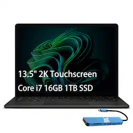 Microsoft - Refurbished Excellent - Surface Laptop 5 - 13.5" 2K Touchscreen - Intel 10-Core i7-1265U - 16GB RAM - 1TB SSD – Win 11 Pro - Matte black