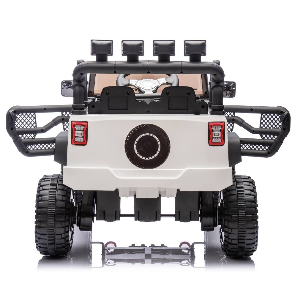 Alt View 7. Ropilly - Ropilly 24v kids ride on car with parental remote control, 400w motor electric car, White.
