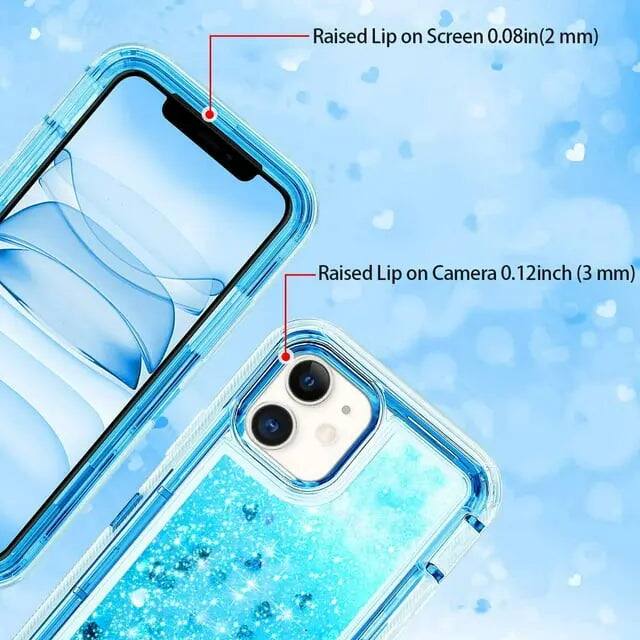 Raised Lip on Screen 0.08in (2 mm)  
Raised Lip on Camera 0.12inch (3 mm)