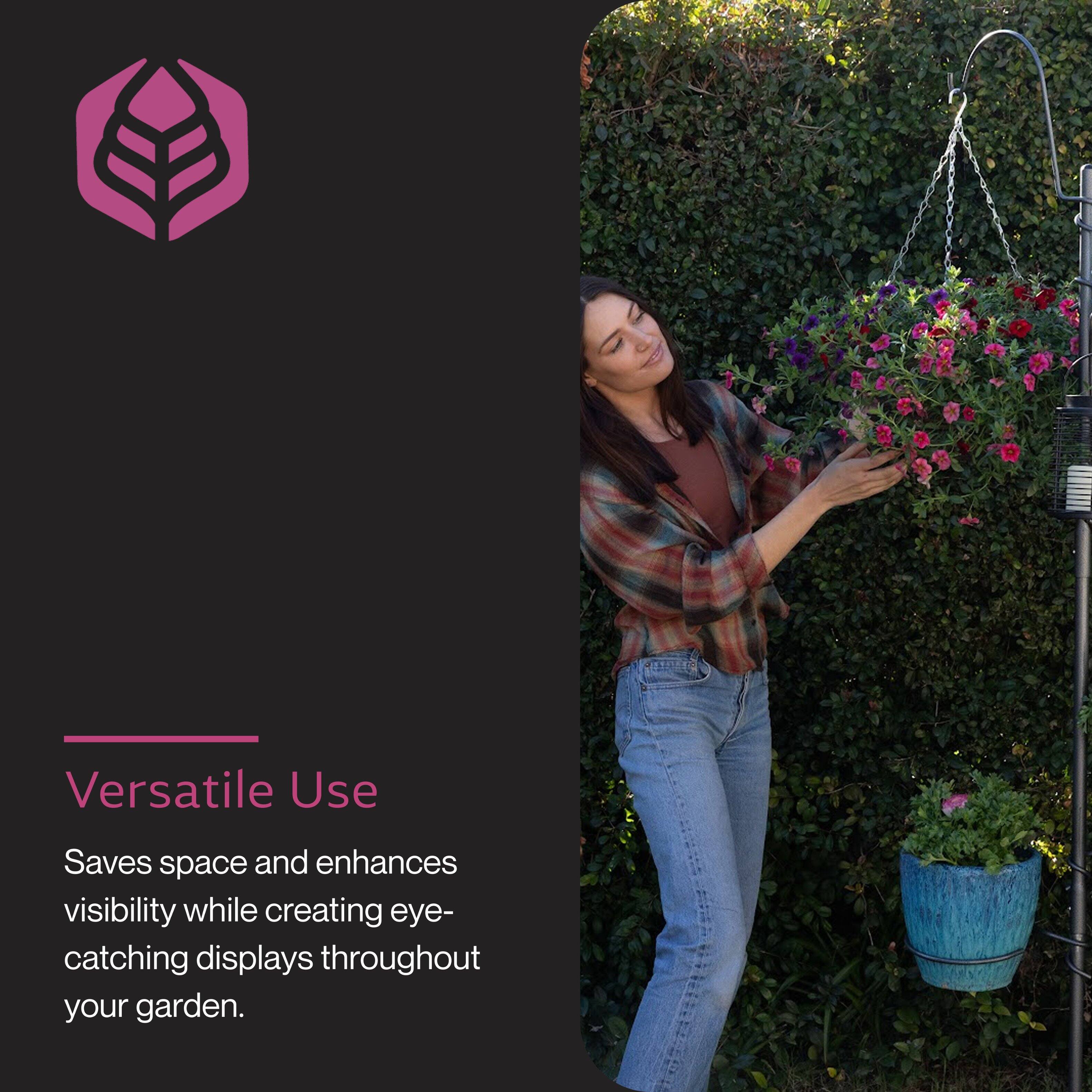 Versatile Use

Saves space and enhances visibility while creating eye-catching displays throughout your garden.