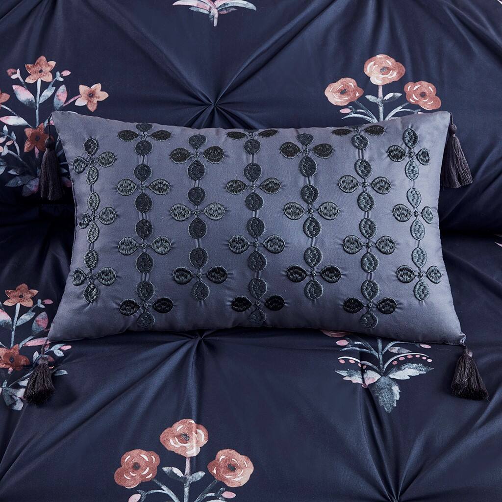 Alt View 2. Gracie Mills - Gracie Mills Josephine 4 Piece Jacquard Comforter Set - Navy.