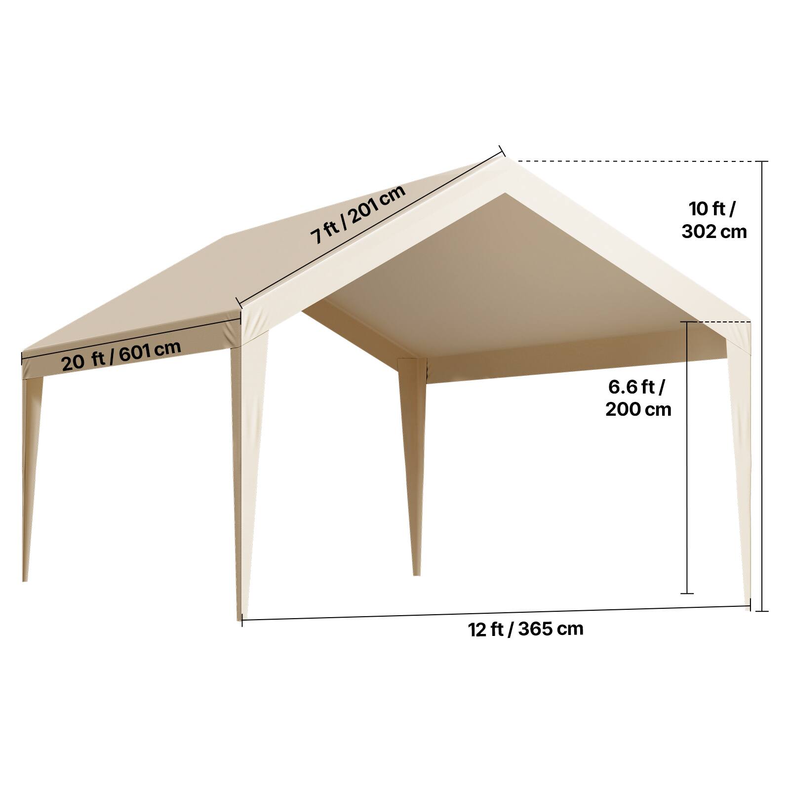 - 20 ft / 601 cm
- 7 ft / 201 cm
- 10 ft / 302 cm
- 6.6 ft / 200 cm
- 12 ft / 365 cm
